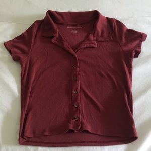 NWOT American Eagle Ribbed Button Up Shirt
